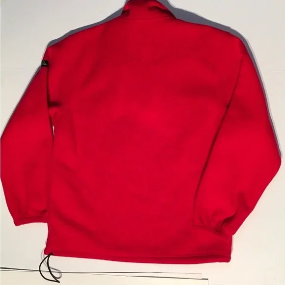 IZOD PERFORMANCE- Pullover - 1/4 zip - unisex -‎ elastic cuffs - size M - Red - Picture 2 of 5